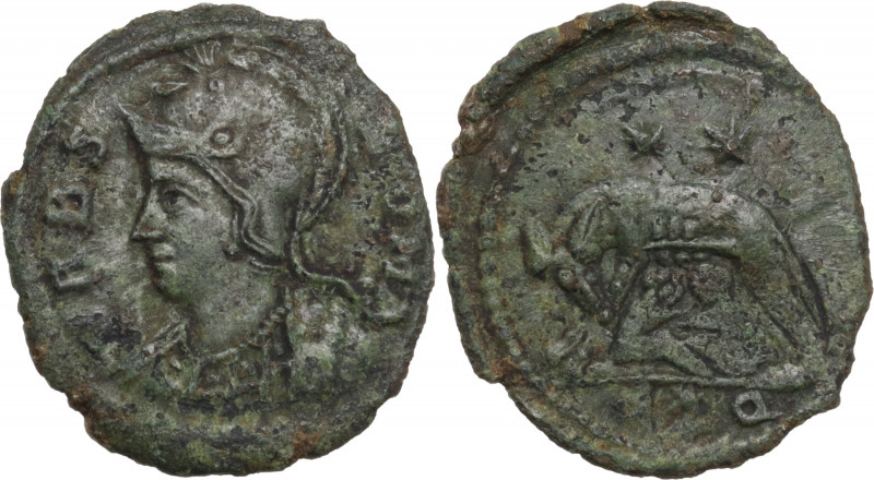 Commemorative series, c. 330-354. Æ (20mm, 2.10g). Rome - R/ She-wolf. Good Fine...