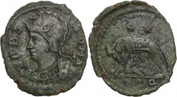 Commemorative series, c. 330-354. Æ (20mm, 2.10g). Rome - R/ She-wolf. Good Fine