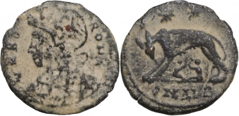 Commemorative series, c. 330-354. Æ (16mm, 1.70g). Alexandria - R/ She-wolf. Goo...