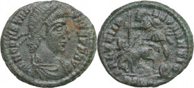 Constantius II (337-361). Æ (19mm, 2.10g). Siscia - R/ Soldier spearing enemy. Good Fine - near VF