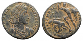 Constantius II (337-361). Æ (23mm, 5.57g, 11h). Constantinople - R/ Soldier spearing enemy. Good Fine - near VF