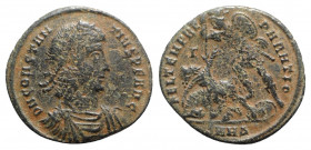 Constantius II (337-361). Æ (24mm, 4.40g, 11h). Heraclea - R/ Soldier spearing enemy. Good Fine