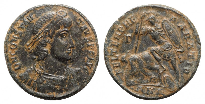 Constantius II (337-361). Æ (23mm, 5.66g, 5h). Antioch - R/ Soldier spearing ene...