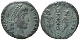 Constantius II (337-361). Æ (14mm, 1.77g). Antioch(?) - R/ Soldiers. Near VF