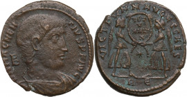 Magnentius (350-353). Æ (22mm, 5.40g). Rome - R/ Victories. Good Fine - near VF