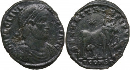 Julian II (360-363). Æ (27.5mm, 8.70g). Arelate - R/ Bull. Good Fine