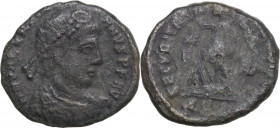 Valentinian I (364-375). Æ (17mm, 2.60g). Siscia(?) - R/ Victory. Fine