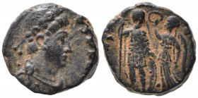 Arcadius ? (383-408). Æ (13mm, 2.59g). Antioch(?) - R/ Emperor crowned by Victory. Near VF