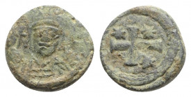 Justin II (565-578). Æ 10 Nummi (15mm, 3.31g). Uncertain Sicilian mint. Near VF
