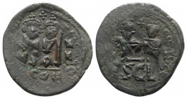 Heraclius (610-641). Æ 40 Nummi (33mm, 10.92g). Syracuse. VF
