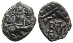 Heraclius (610-641). Æ 40 Nummi (26mm, 6.14g). Syracuse. Good VF