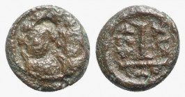 Heraclius (610-641). Æ 10 Nummi (15mm, 3.59g, 6h). Catania, year 16. Good Fine