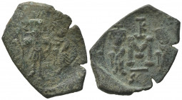 Constans II (641-668). Æ 40 Nummi (27mm, 3.88g). Syracuse. Good Fine
