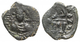 Constans II (641-668). Æ 40 Nummi (23mm, 3.52g, 6h). Syracuse. Good Fine