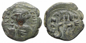 Constans II (641-668). Æ 40 Nummi (23mm, 5.28g, 6h). Syracuse. VF