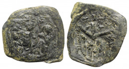 Constans II (641-668). Æ 40 Nummi (31mm, 4.63g, 6h). Syracuse. Good Fine