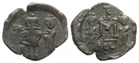 Constans II (641-668). Æ 40 Nummi (27mm, 4.49g, 6h). Syracuse. Near VF
