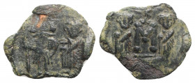 Constans II (641-668). Æ 40 Nummi (24mm, 3.40g, 6h). Syracuse. Near VF