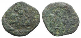 Justinian II (First reign, 685-695). Æ 40 Nummi (22.5mm, 3.67g). Syracuse. Fine