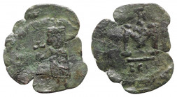 Justinian II (First reign, 685-695). Æ 40 Nummi (26mm, 2.89g, 6h). Syracuse. Good Fine - near VF