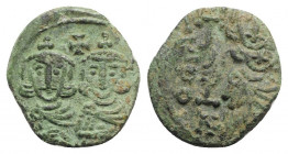 Constantine V with Leo IV (741-775). Æ 40 Nummi (19mm, 3.23g, 6h). Syracuse. Near VF
