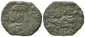Constantine V with Leo IV (741-775). Æ 40 Nummi (19mm, 2.74g). Syracuse. Good Fine