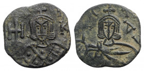 Nicephorus I and Stauracius (802-811). Æ 40 Nummi (22mm, 3.25g, 6h). Syracuse. VF - Good VF