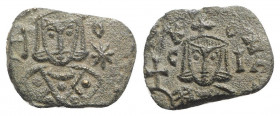 Leo V and Constantine (813-820). Æ 40 Nummi (19mm, 2.78g, 6h). Syracuse. VF