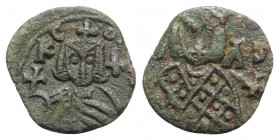 Leo V and Constantine (813-820). Æ 40 Nummi (20mm, 2.52g, 6h). Syracuse. Near VF