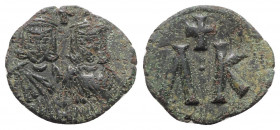 Leo V and Constantine (813-820). Æ 40 Nummi (22mm, 3.52g, 6h). Syracuse. Near VF