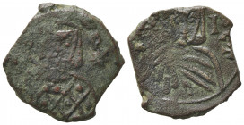 Leo V and Constantine (813-820). Æ 40 Nummi (18mm, 3.15g). Syracuse. Good Fine