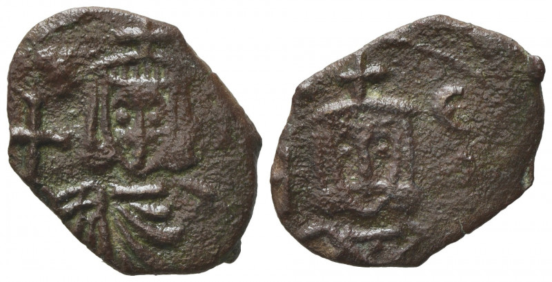 Leo V and Constantine (813-820). Æ 40 Nummi (18mm, 2.00g). Syracuse. Good Fine