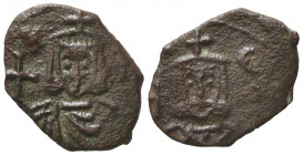 Leo V and Constantine (813-820). Æ 40 Nummi (18mm, 2.00g). Syracuse. Good Fine