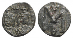 Michael II and Theophilus (820-829). Æ 40 Nummi (18mm, 2.58g, 6h). Syracuse. Near VF