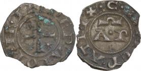 Italy, Brindisi. Enrico VI (1190-1198). BI Denaro (16.5mm, 0.50g). Good Fine
