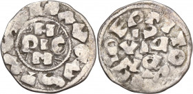 Italy, Pavia. Enrico II di Franconia (1046-1056). AR Denaro (16.5mm, 1.10g). Near VF