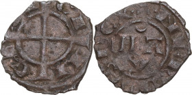 Italy, Sicily, Messina. Manfredi (1258-1266). BI Denaro (14mm, 0.40g). Near VF