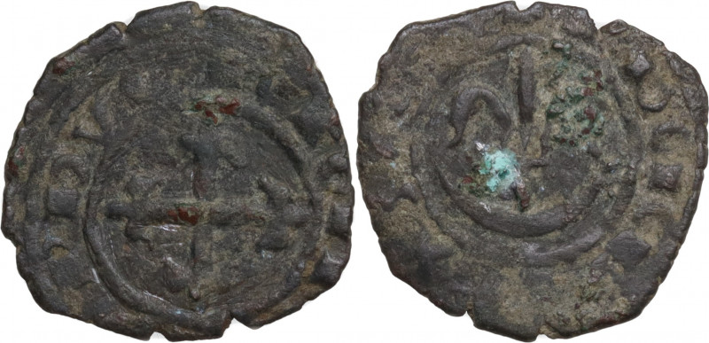 Italy, Sicily, Messina. Carlo I d’Angiò (1266-1285). BI Denaro (15.5mm, 0.60g). ...