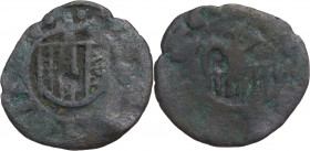 Italy, Sicily, Messina. Alfonso I d’Aragona (1416-1458). BI Denaro (15mm, 0.50g). Fine