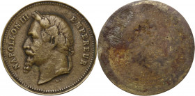 France, Napoleon III (1852-1870). Token (46.5mm, 28.80g). Near VF