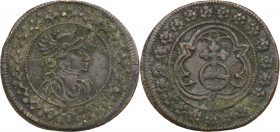 Germany, Nuremberg(?), 16th-17 century. Æ Tessera (22mm, 2.10g). Helmeted bust / Orb. Near VF