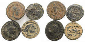 Lot of 4 Roman Imperial Æ coins, to be catalog. Lot sold as is, no return