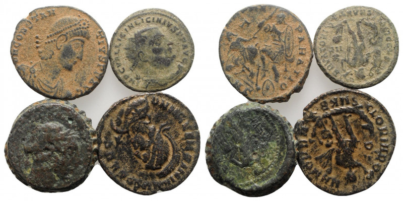 Lot of 4 Roman Imperial (3) and Greek (1) Æ coins, to be catalog. Lot sold as is...