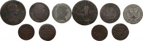 Italy, Savoia. Lot of 5 coins, to be catalog. Lot sold as is, no return