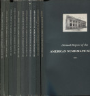 A.A.V.V. - Annual report of the American Numismatic Society. 1980 – 1990. 11 vol. con centinaia di ill. Nel testo. Ril. Ed. Ottimo stato.
