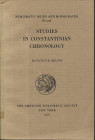 BRUUN P. – Studies in costantinian chronology. N.N.A.M. 146. New York, 1961. pp.116, tavv. 8. Ril. editoriale. Buono stato.