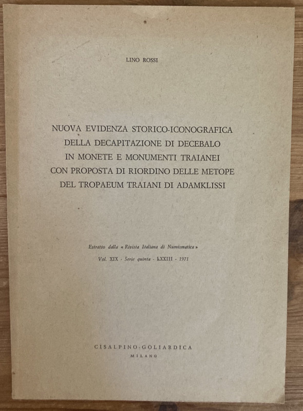 Rossi L. Nuova Evidenza Storico-Iconografica della Decapitazione di Decebola in ...