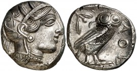 (454-404 a.C.). Ática. Atenas. Tetradracma. (S. 2526) (CNG. IV, 1597). 17,02 g. Ex Stack's 02-04/05/1995, nº 2070. EBC+.