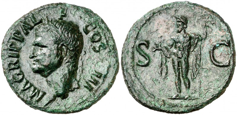 (37-41 d.C.). Agripa. As. (Spink 1812) (Co. 3) (RIC. 58, de Calígula). 11,12 g. ...