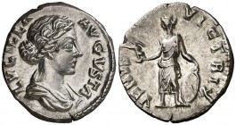 (166-169 d.C.). Lucilla. Denario. (Spink 5492) (S. 89) (RIC. 786). 2,97 g. EBC+/EBC.